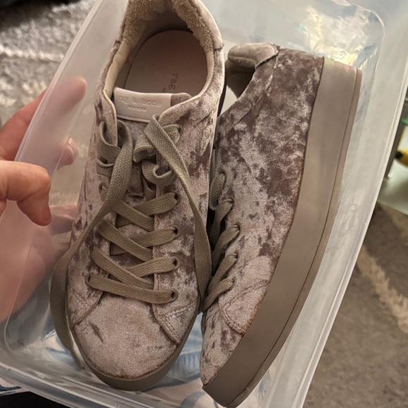 rag & bone Shoes - Rag & Bone Gray Velvet Sneakers